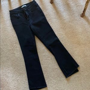 Skinny black flare jeans